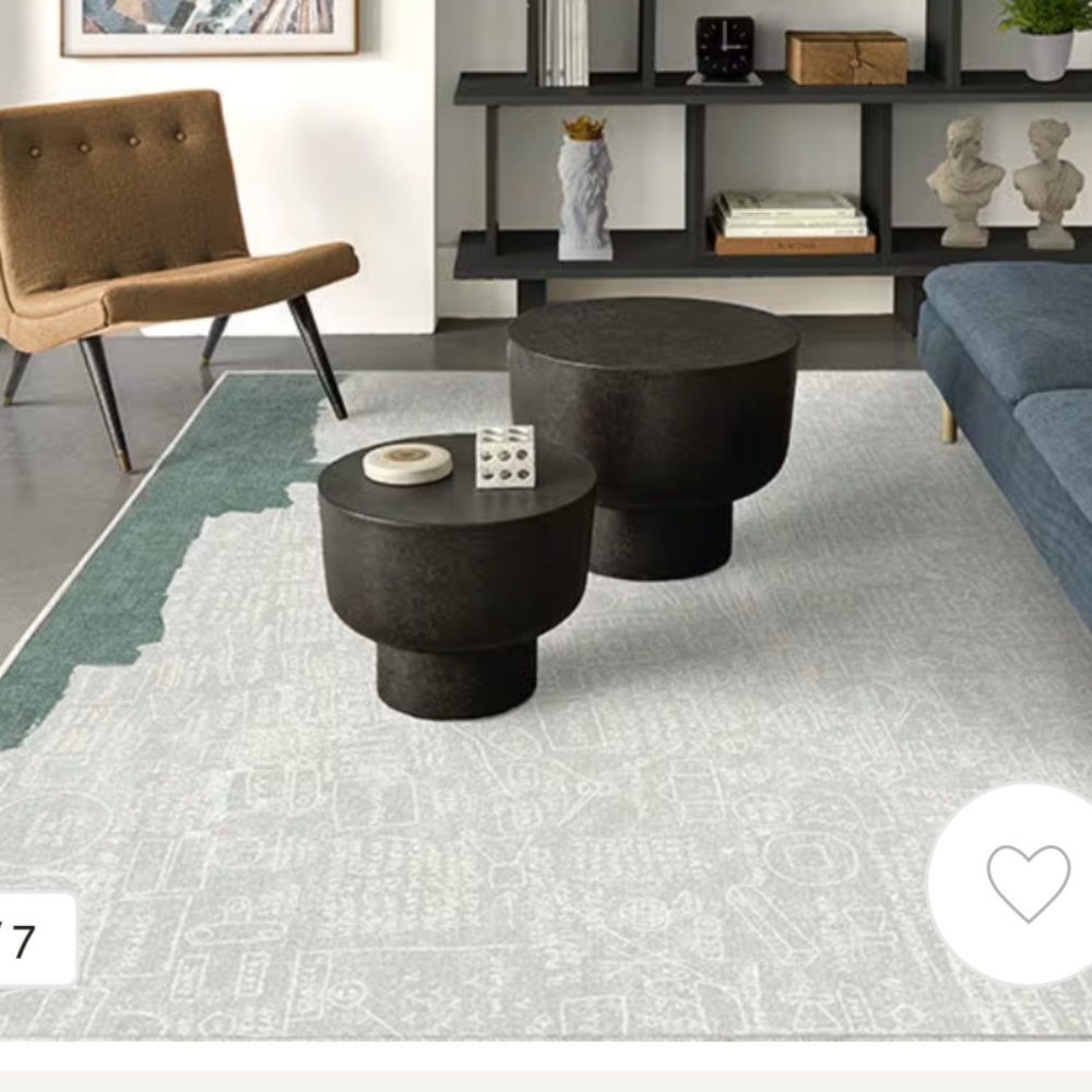 RUGGABLE Jean-Michel Basquiat Pegasus Pearl & Soft Teal Rug